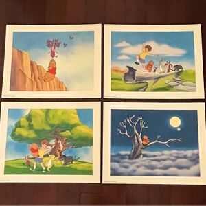 Disney Pooh’s Grand Adventure-The Search for Christopher Robin - 4 Lithographs